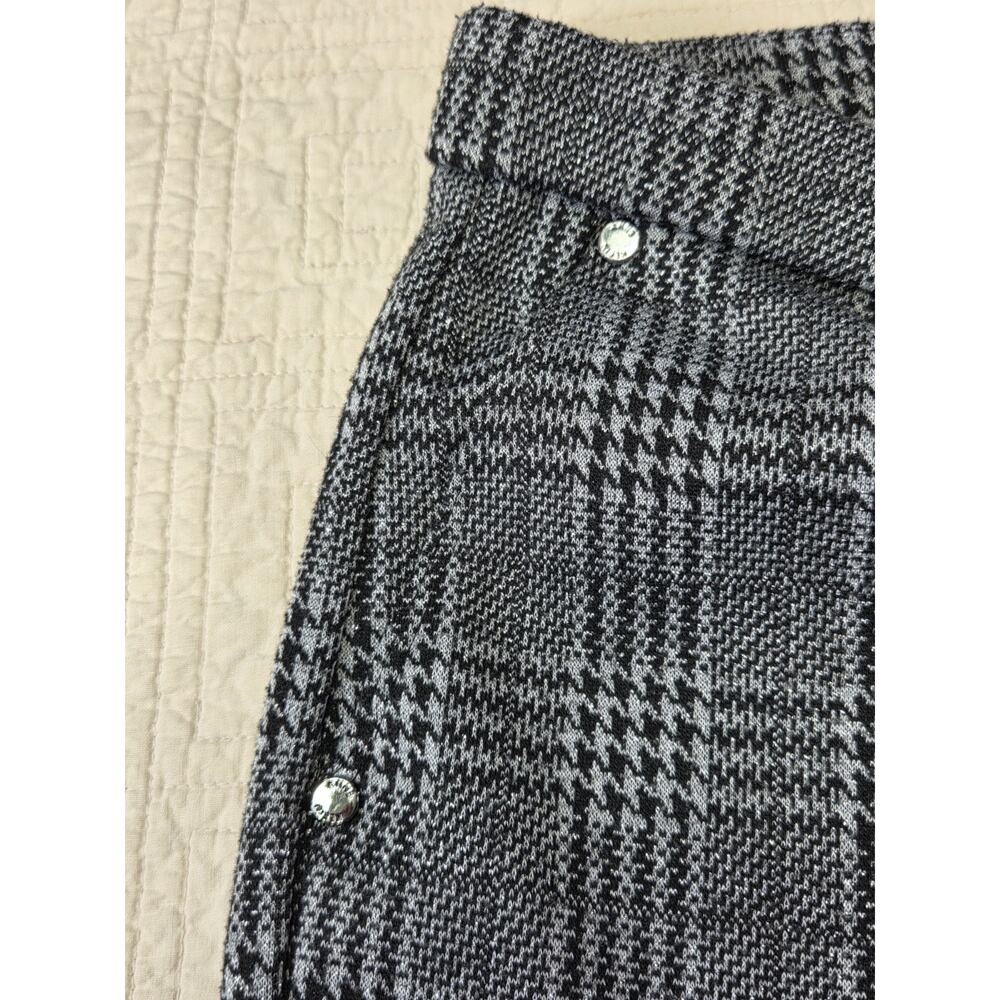 Anne Klein Women's Grey Glen Plaid Pull-On Slim Leg Knit Ankle Dress Pants Sz Lg - Picture 8 of 13